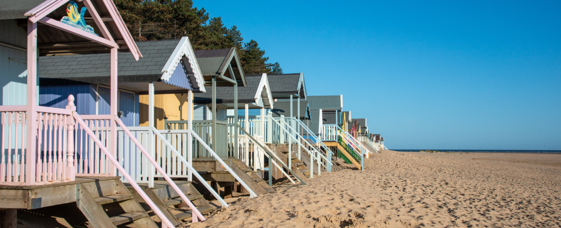 Beach huts at Cromer beach, Norfolk